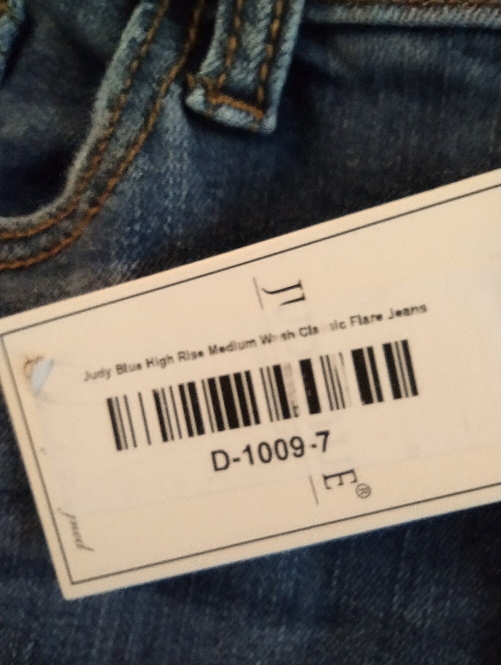 Judy Blue Classic Flare Jeans High Waist Medium Wash Denim Size 2 28 Boho NWT - Picture 5 of 6